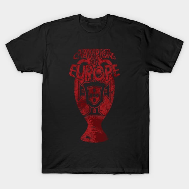 Champions of Europe (red design) T-Shirt by paulponte